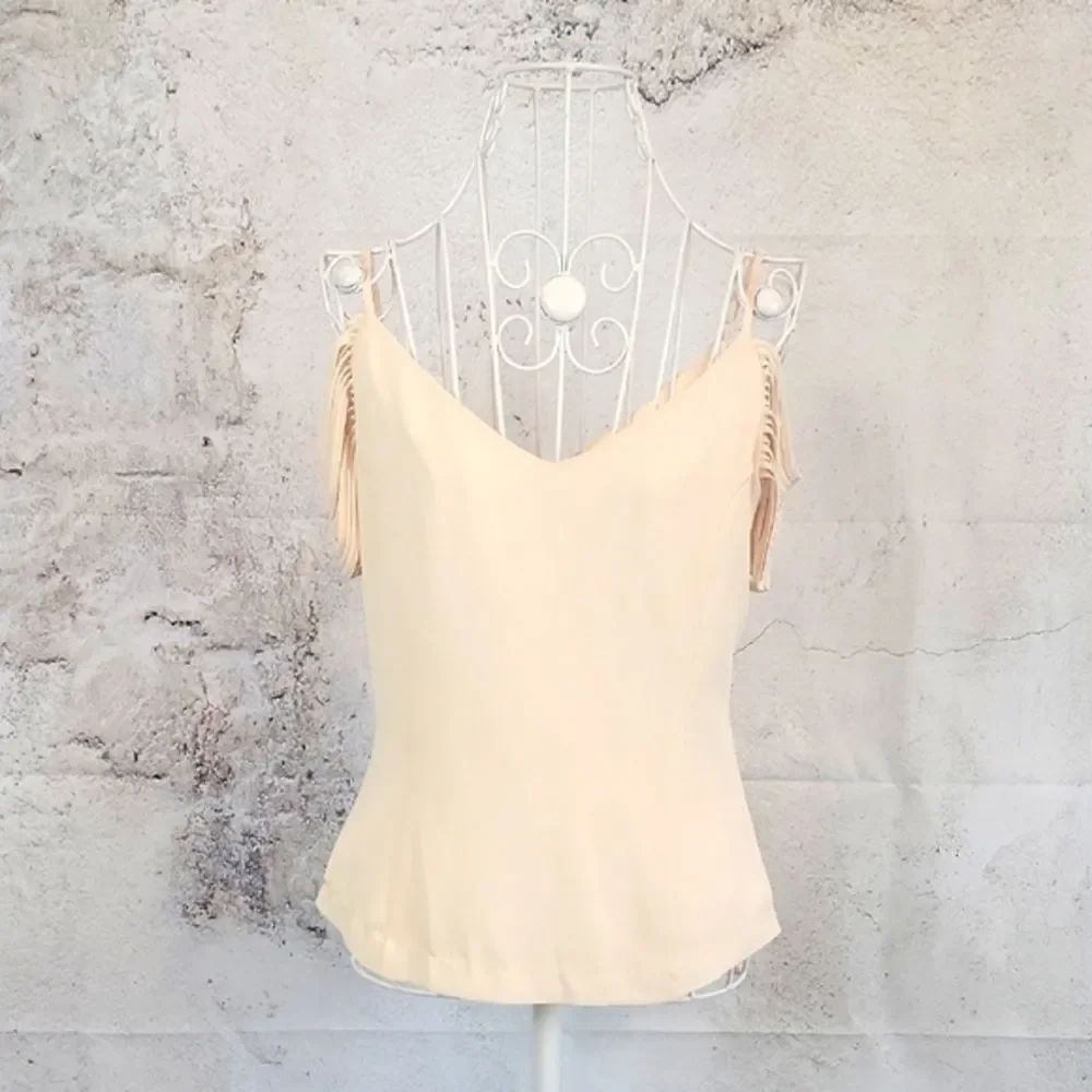 Naked Zebra Elegant Peach Cream Women's Top Size S